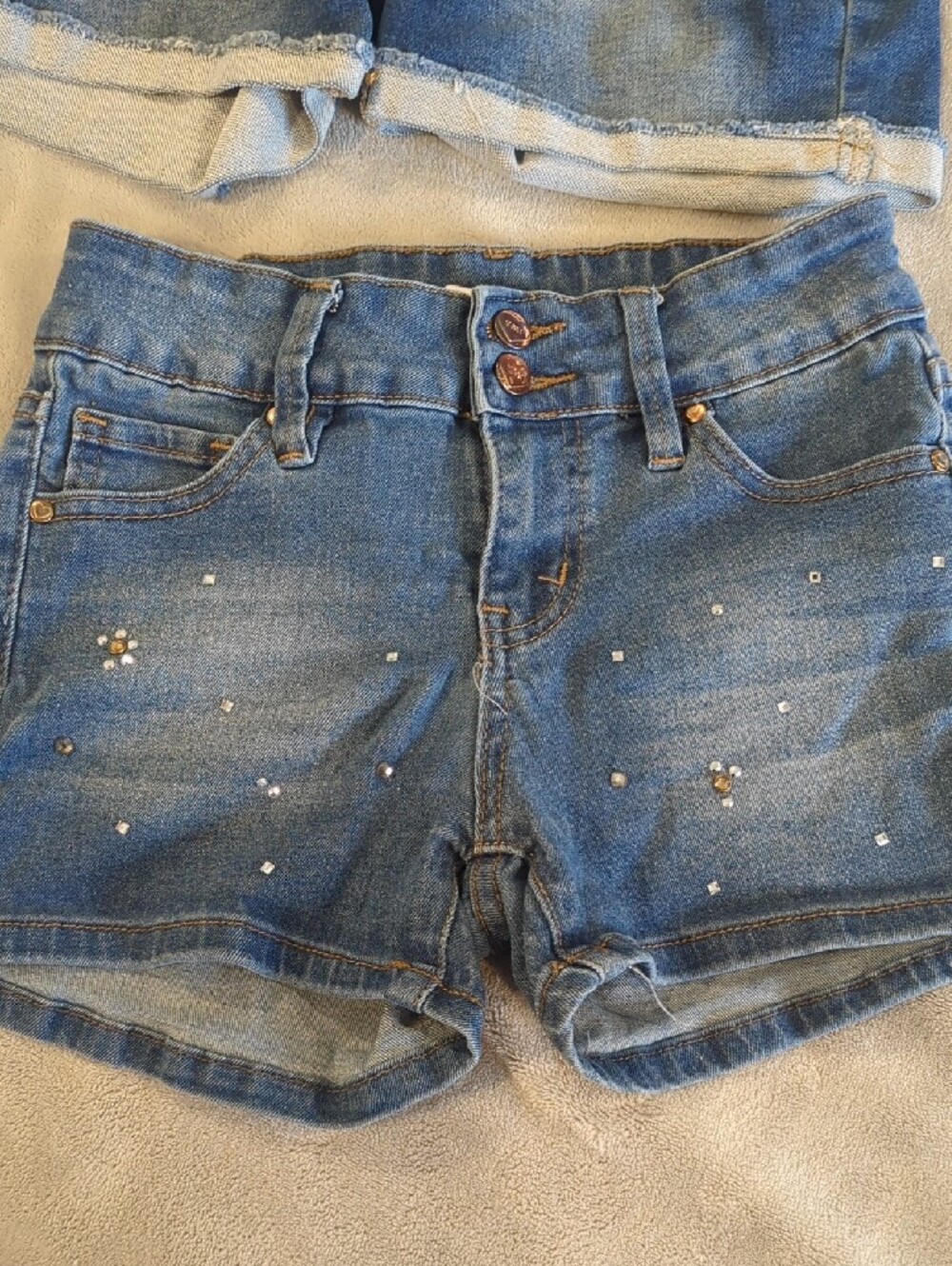 Classic Blue Denim Girls Shorts (2 Pair) - Picture 2 of 6